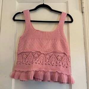 Entro Baby Pink Knit Tank